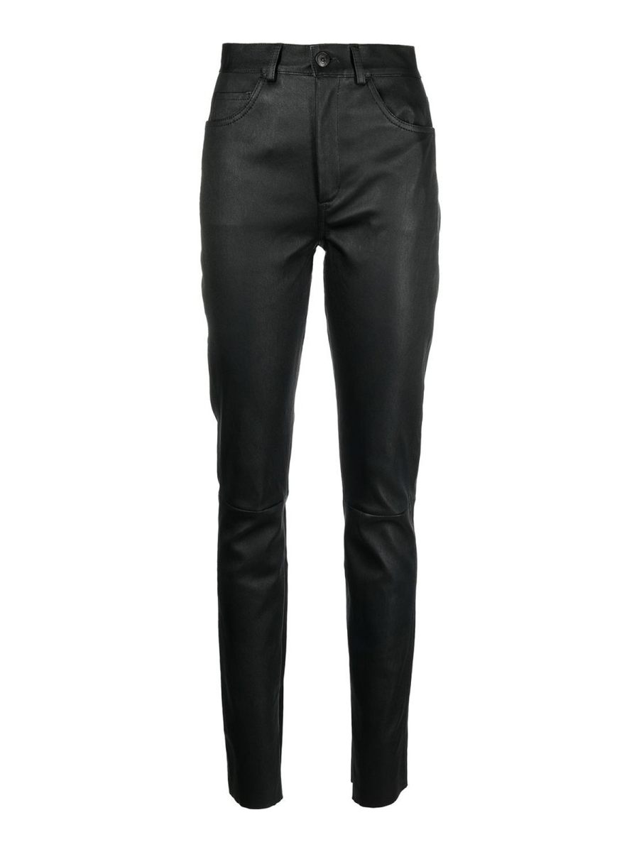 3x1 Pantalons En Cuir - Noir