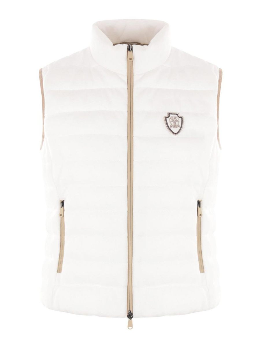 Brunello Cucinelli Blouson Rembourré - Blanc