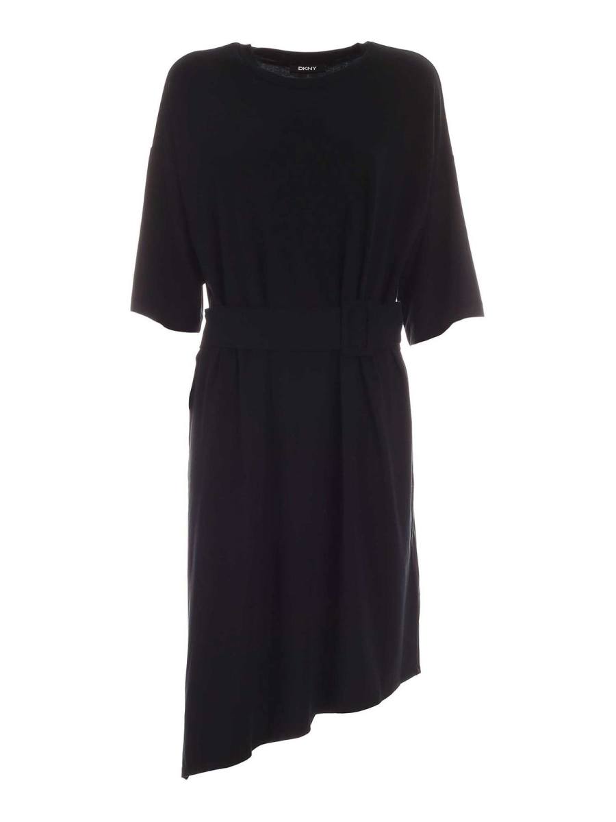 Dkny Robe Au Genou - Noir