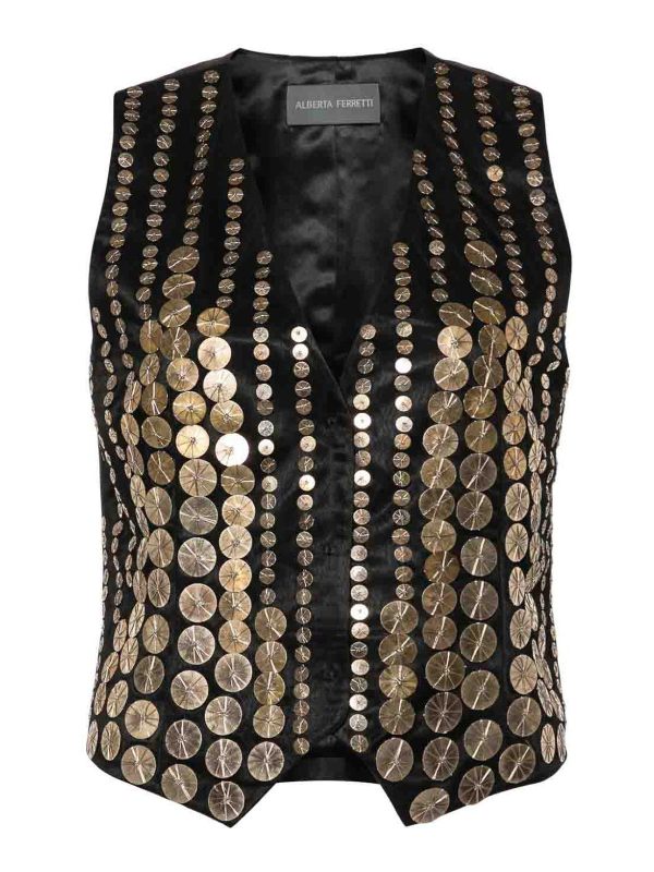 Alberta Ferretti Gilet - Noir
