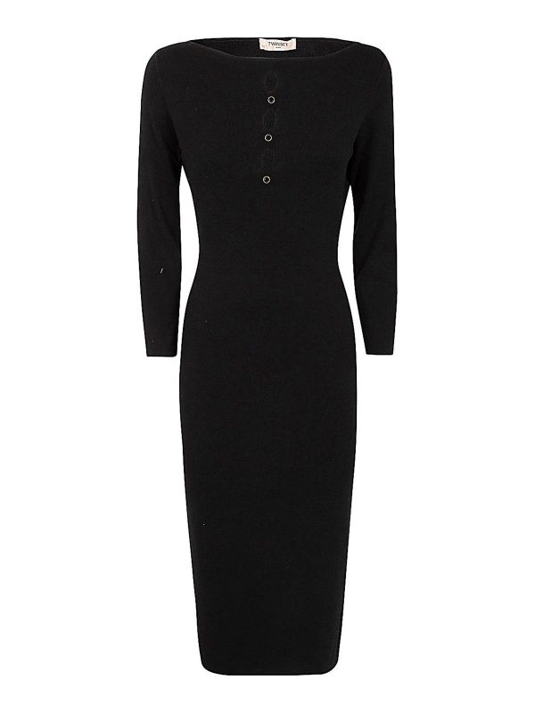 Twinset Robe Au Genou - Noir