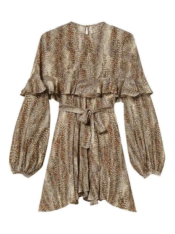 Twinset Robe Au Genou - Marron