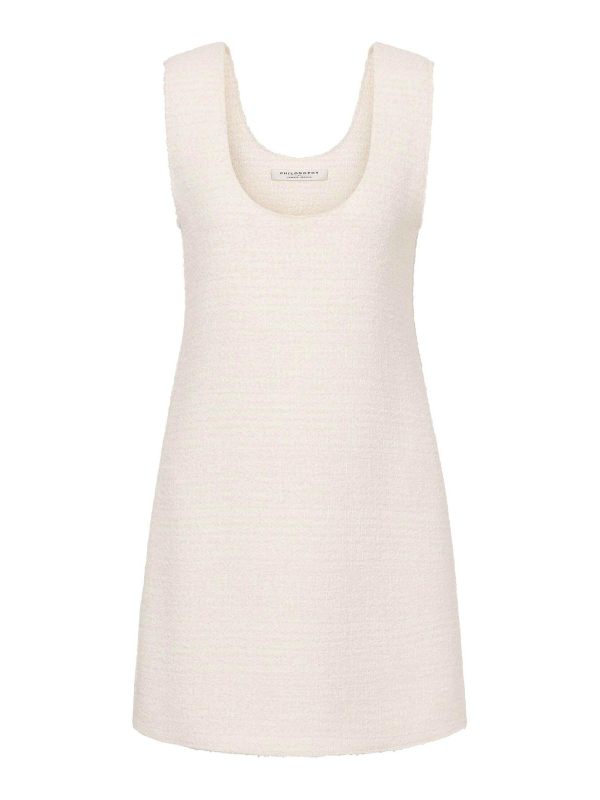 Philosophy di Lorenzo Serafini Robe Au Genou - Crème