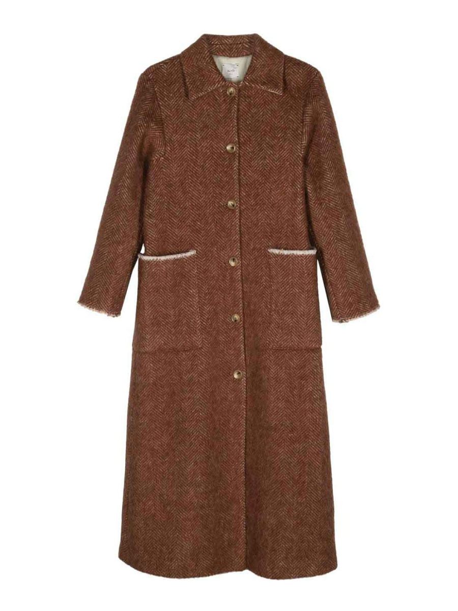 Alysi Manteau Court - Marron