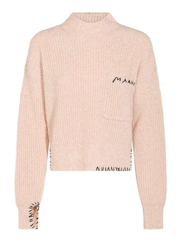 Marni Pull Col Rond - Beige