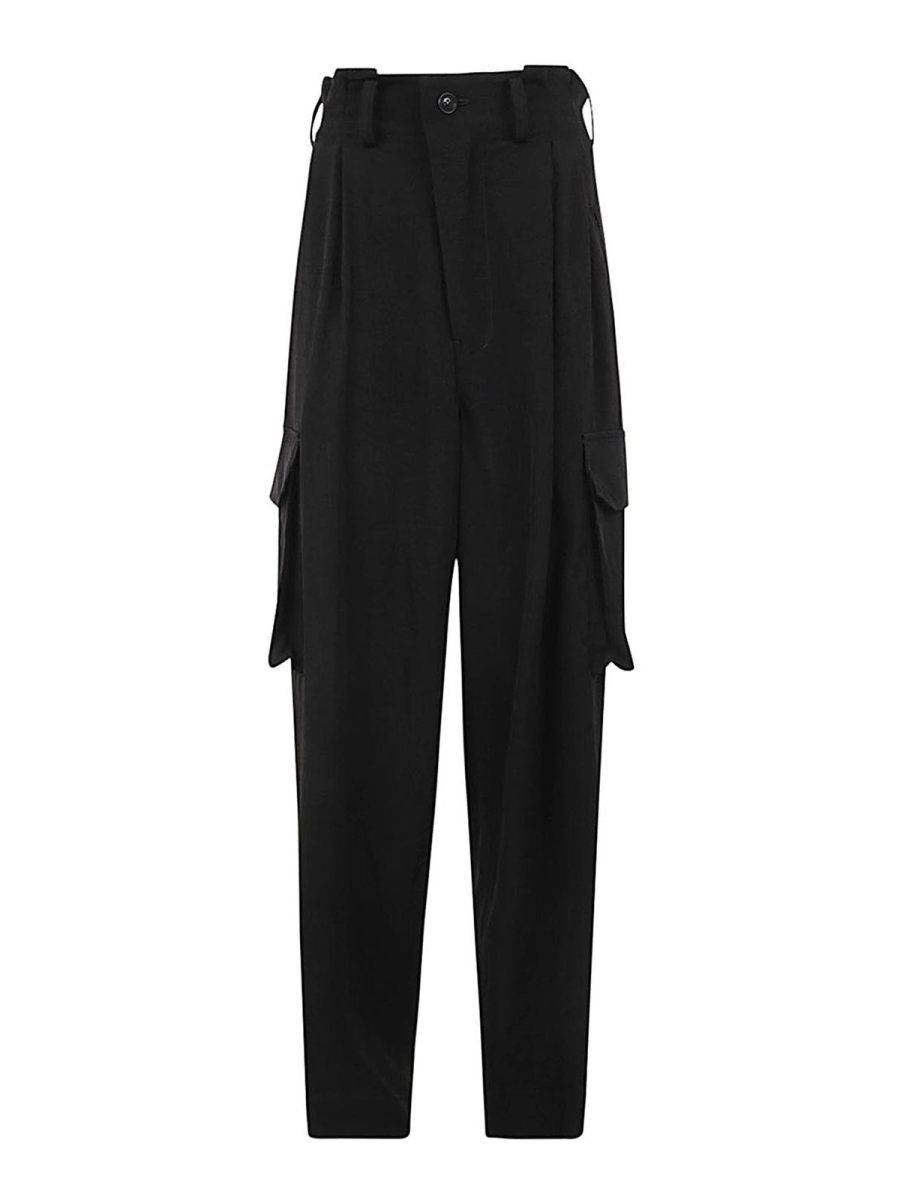Y'S Pantalons Décontractés - Noir