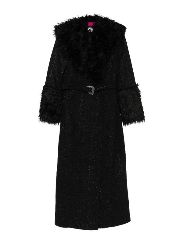 Versace Jeans Couture Manteau Long - Noir