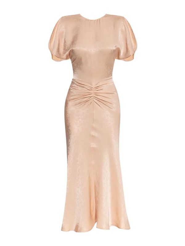 Victoria Beckham Robe Au Genou - Rose