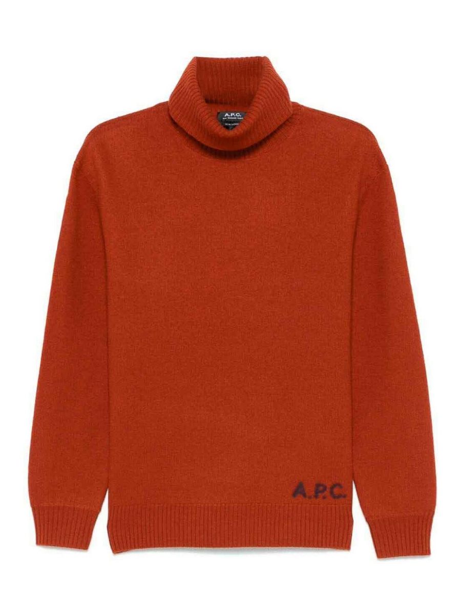 A. P.C. Pull Col Roulé - Orange