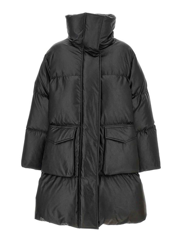MM6 Maison Margiela Blouson En Cuir - Noir