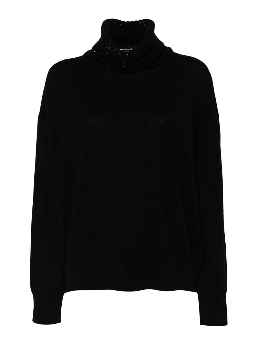 Fabiana Filippi Pull Col Roulé - Noir