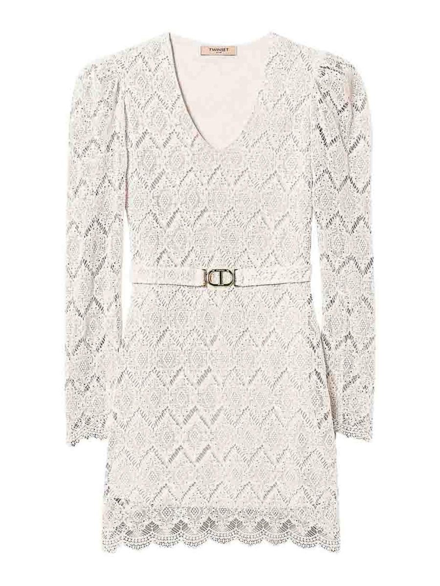 Twinset Robe Au Genou - Beige