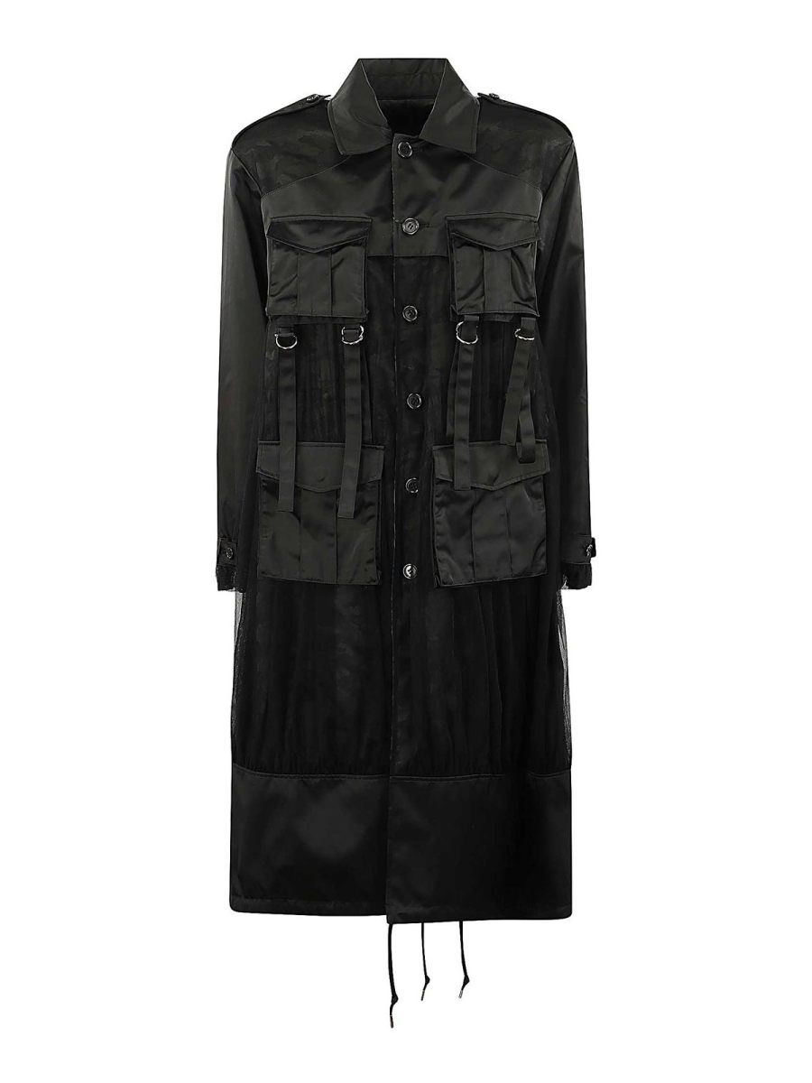 Comme Des Garcons Manteau Court - Noir