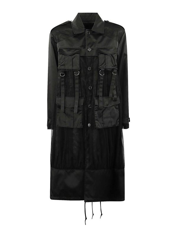 Comme Des Garcons Manteau Court - Noir
