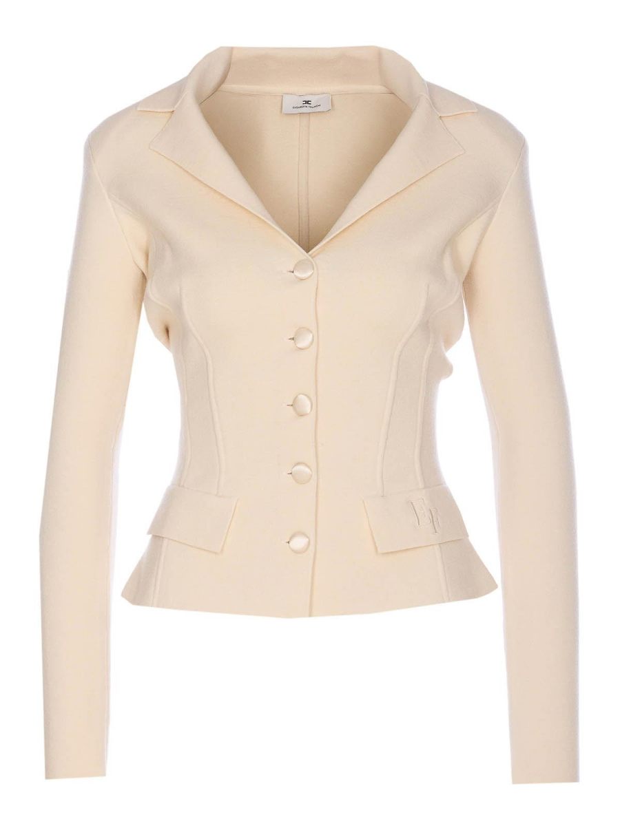Elisabetta Franchi Cardigan - Blanc