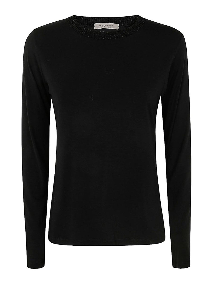 D. Exterior Pull Col Rond - Noir