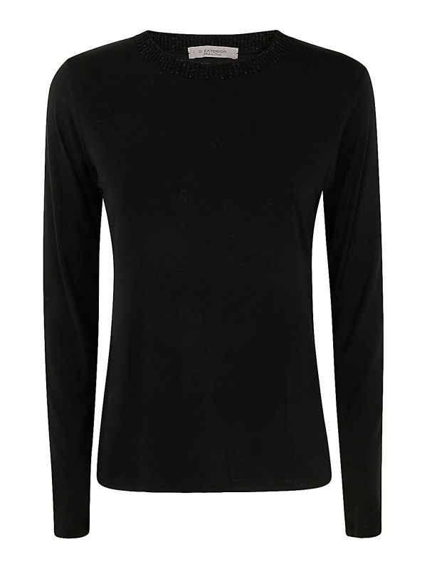 D. Exterior Pull Col Rond - Noir