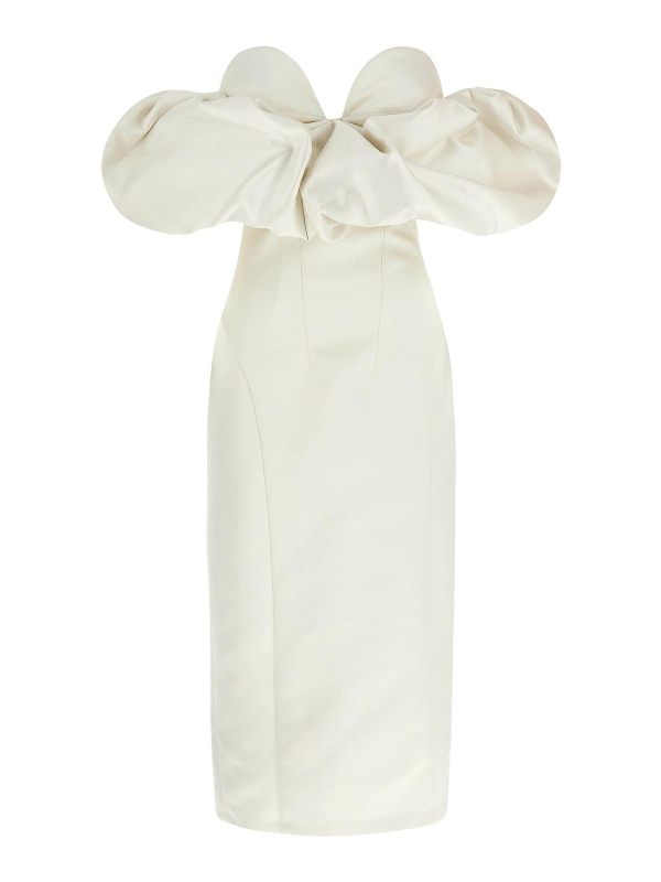 Elisabetta Franchi Robe Au Genou - Blanc