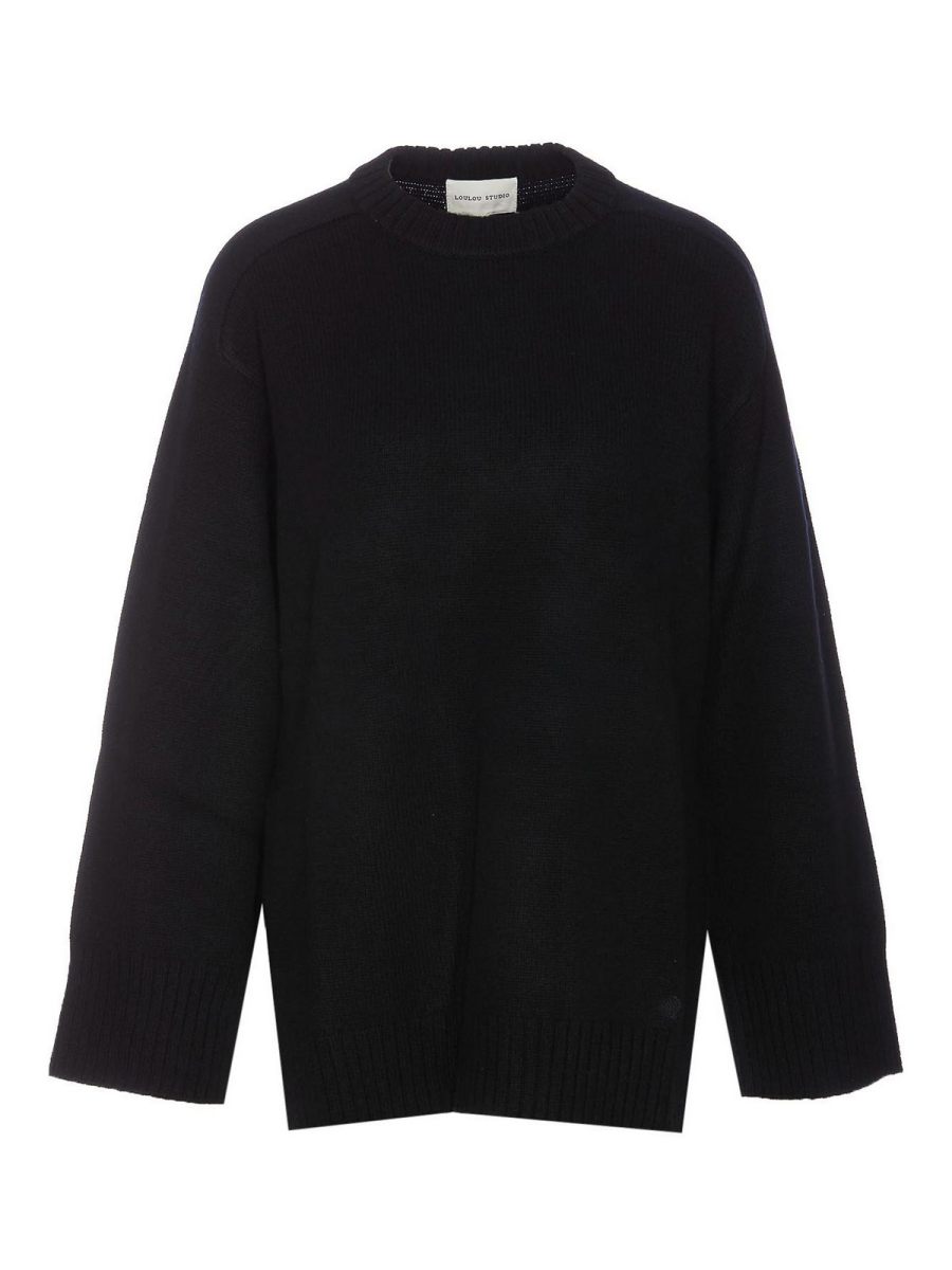 Loulou Studio Pull Col Rond - Noir