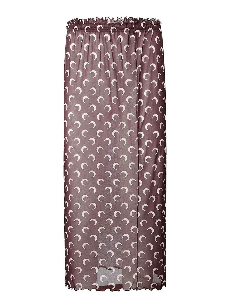 Marine Serre Jupe Midi - Marron
