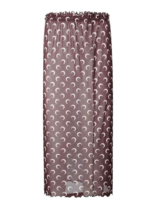 Marine Serre Jupe Midi - Marron