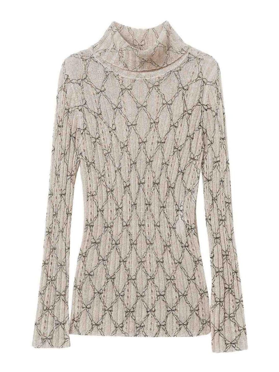 Twinset Pull Col Rond - Blanc