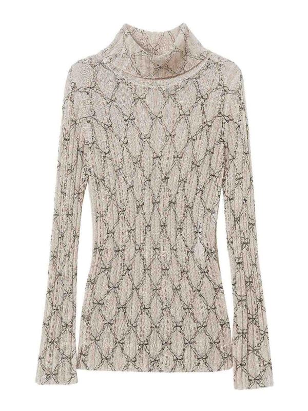 Twinset Pull Col Rond - Blanc