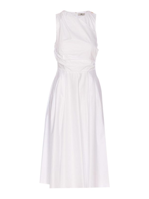 Elisabetta Franchi Robe Au Genou - Blanc