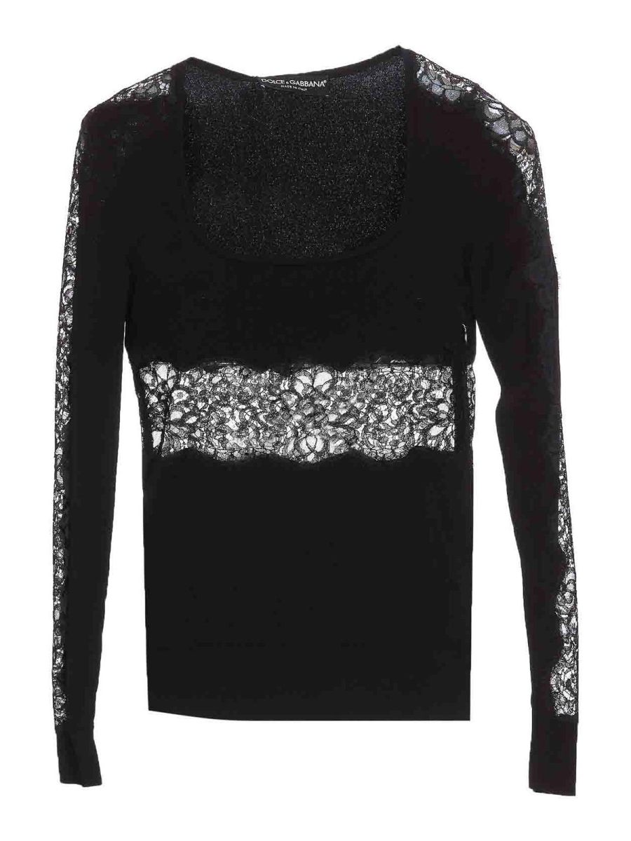 Dolce & Gabbana Pull Col Rond - Noir