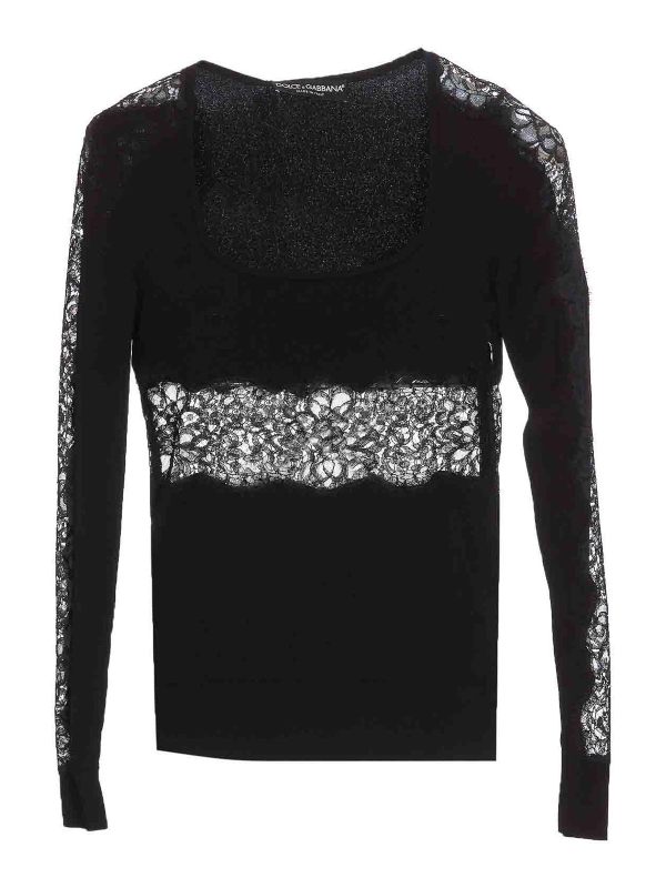 Dolce & Gabbana Pull Col Rond - Noir