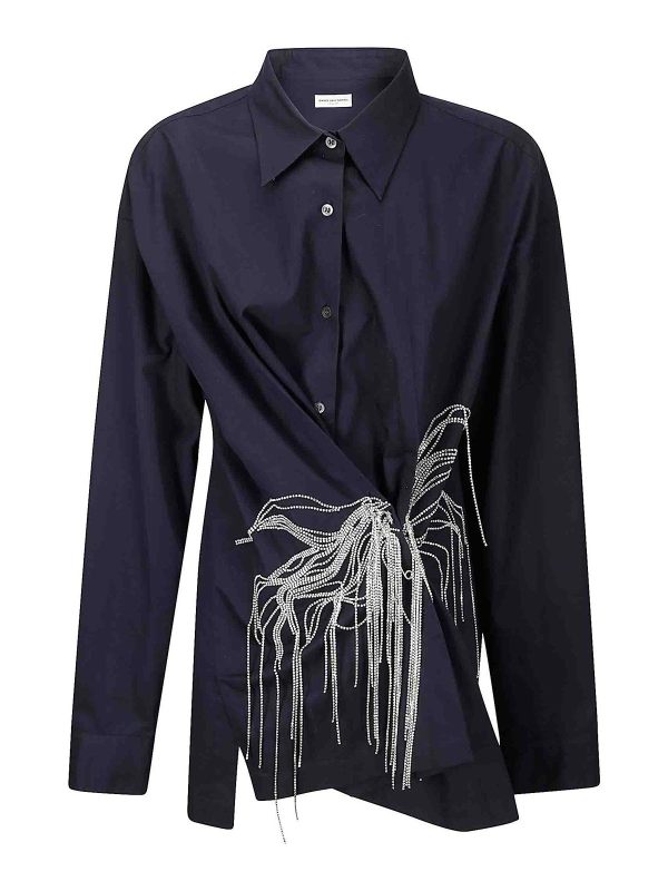 Dries Van Noten Chemise - Bleu Foncé