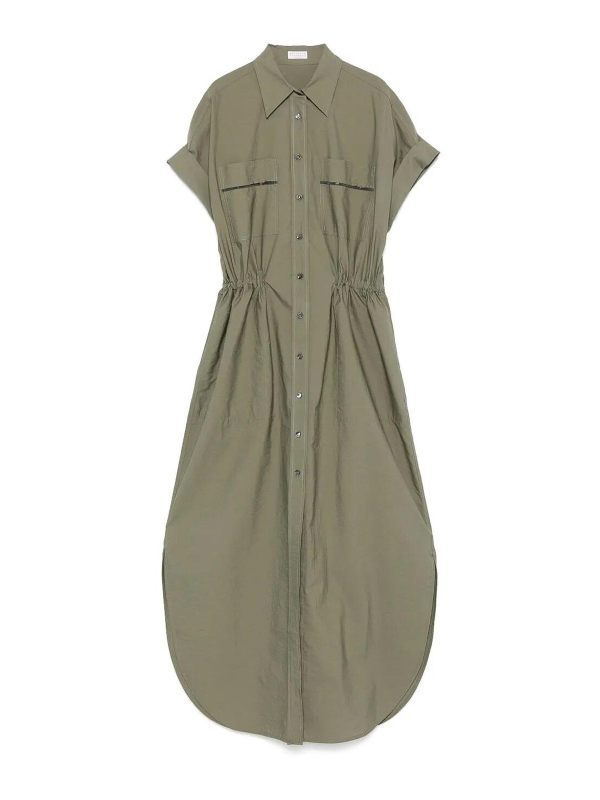 Brunello Cucinelli Robe Au Genou - Bleu