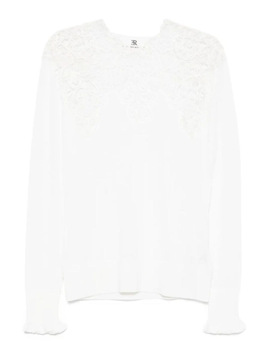 Ermanno Scervino Pull Col Rond - Blanc