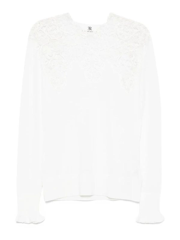 Ermanno Scervino Pull Col Rond - Blanc