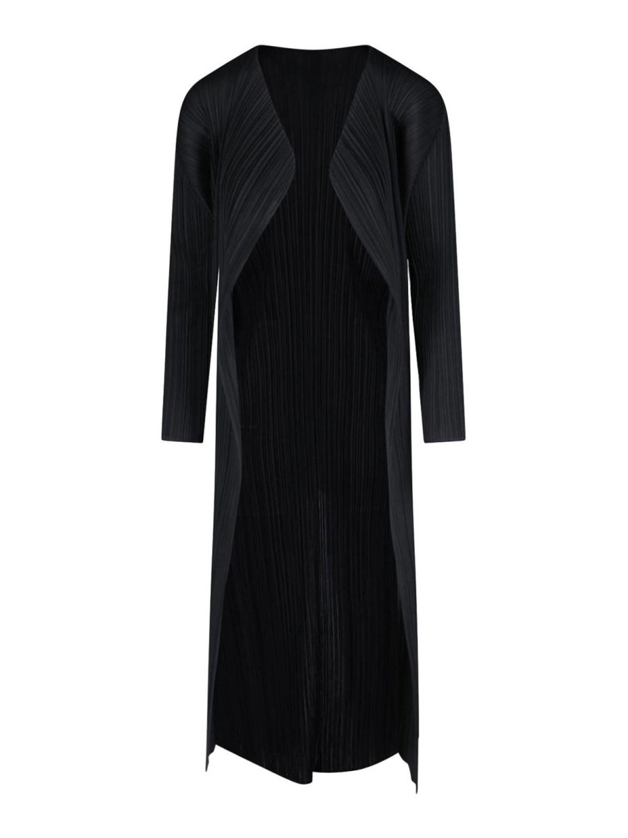 Pleats Please Issey Miyake Manteau Court - Noir