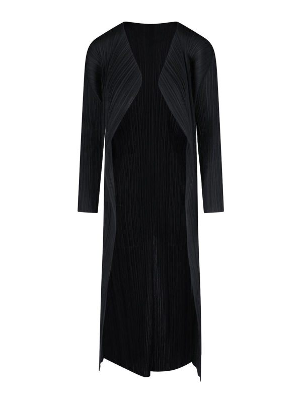 Pleats Please Issey Miyake Manteau Court - Noir