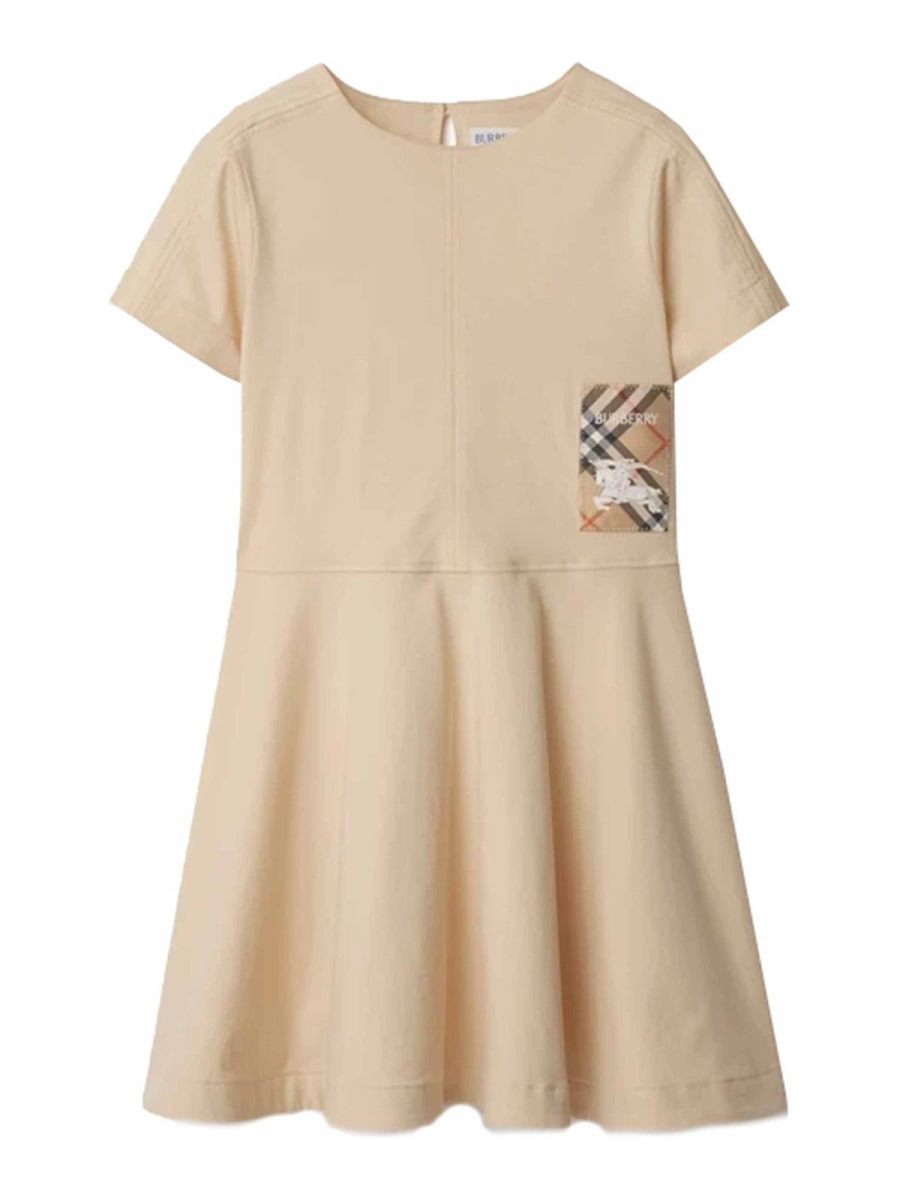 Burberry Robe Au Genou - Marron