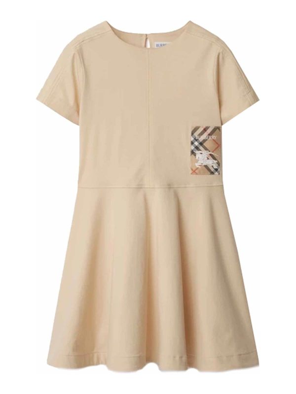 Burberry Robe Au Genou - Marron