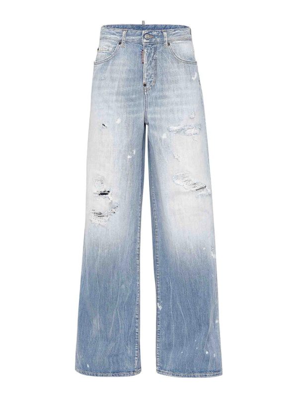 Dsquared2 Jean Bootcut - Bleu Foncé