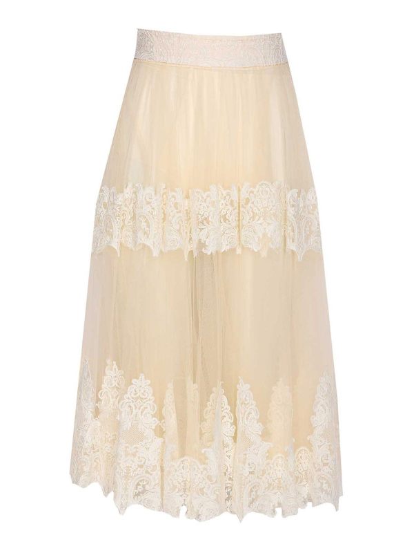 Elisabetta Franchi Jupe Midi - Blanc