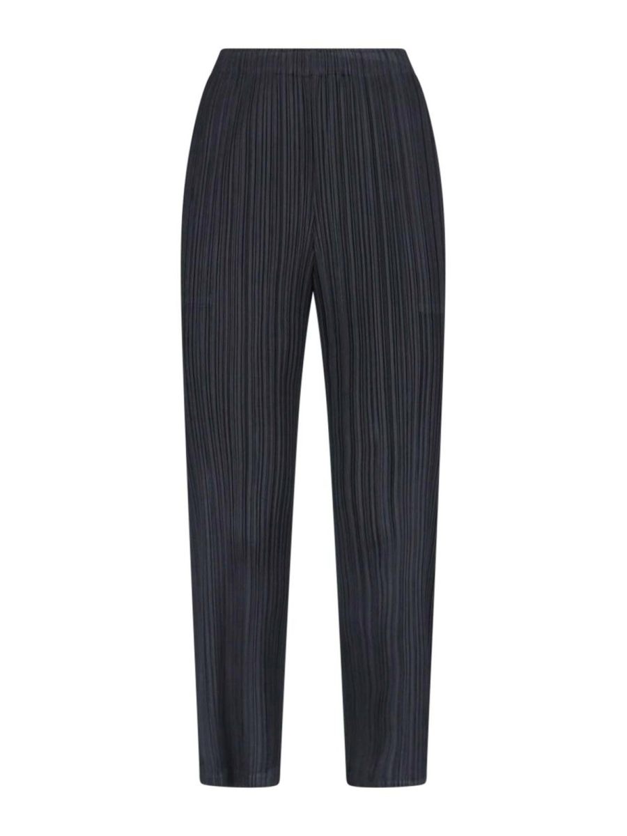 Pleats Please Issey Miyake Pantalons Décontractés - Noir