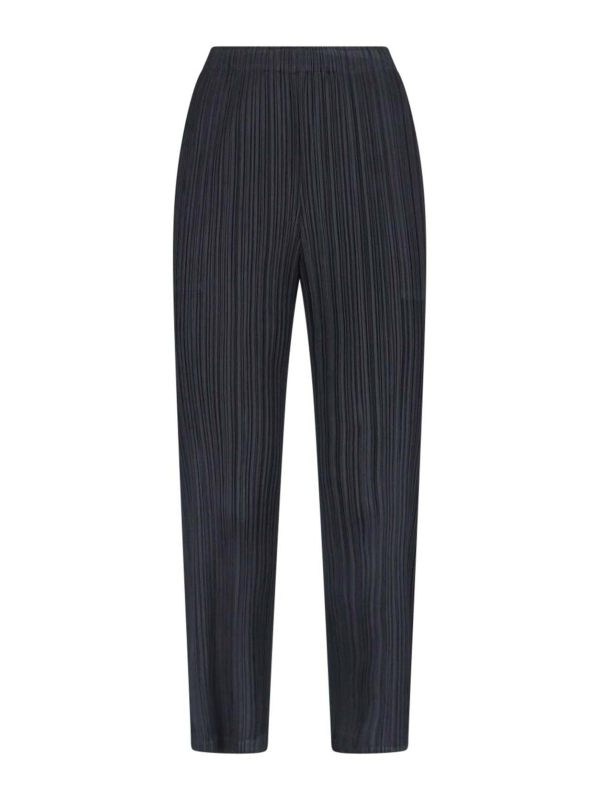 Pleats Please Issey Miyake Pantalons Décontractés - Noir