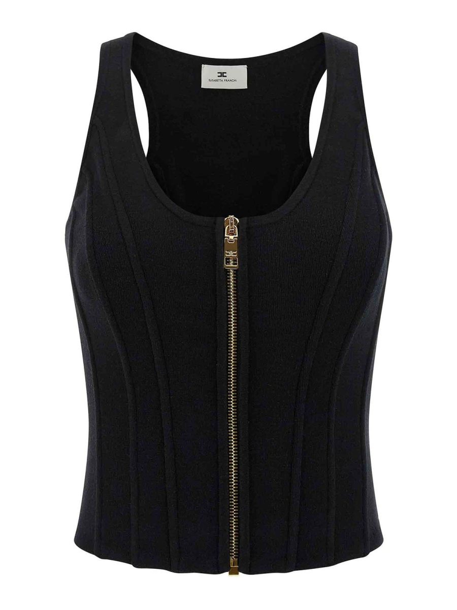 Elisabetta Franchi Top - Noir