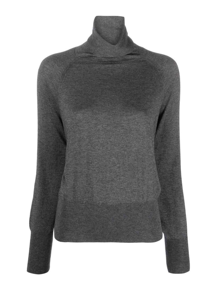 Wild Cashmere Pull Col Rond - Gris