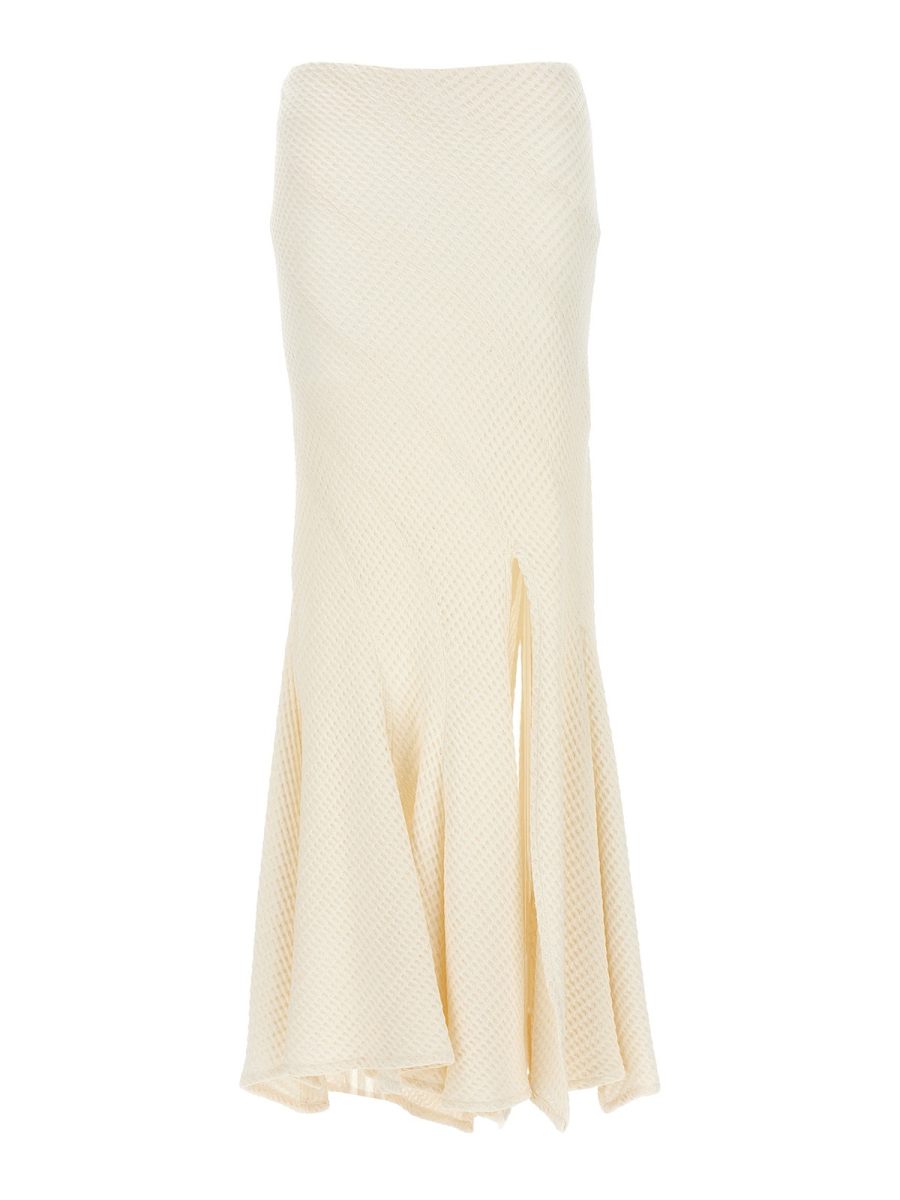 A. W.A. K.E. Mode Jupe Midi - Blanc