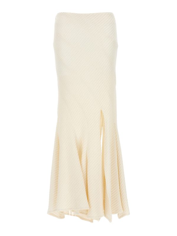 A. W.A. K.E. Mode Jupe Midi - Blanc