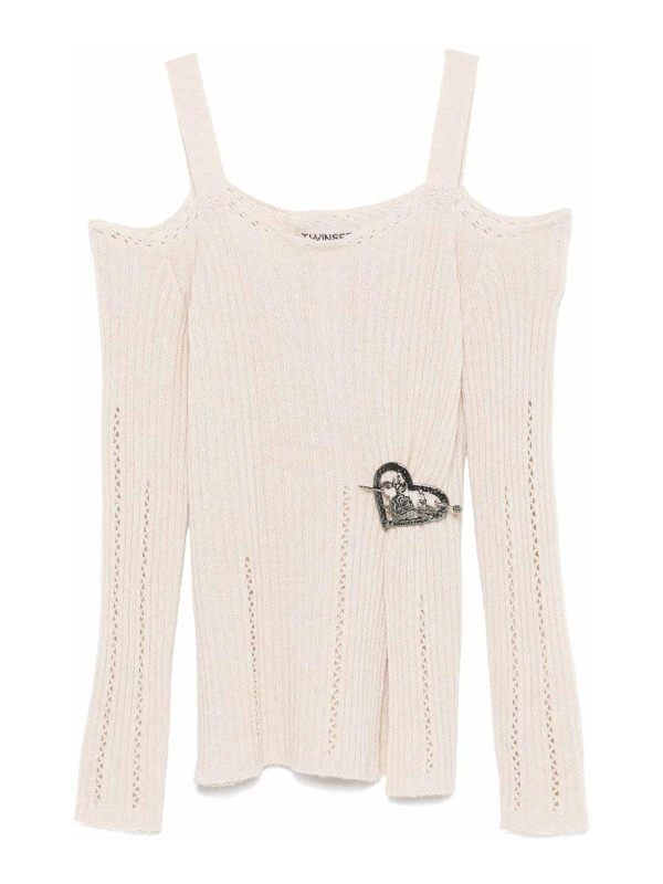 Twinset Pull Col Rond - Beige