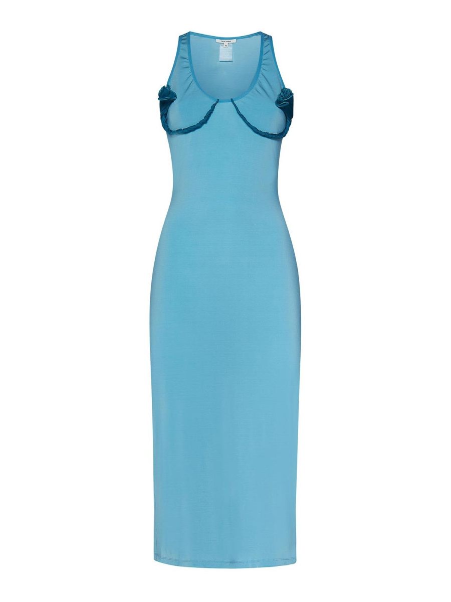 Nensi Dojaka Robe Au Genou - Bleu