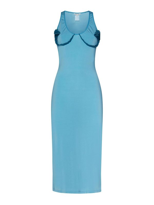 Nensi Dojaka Robe Au Genou - Bleu