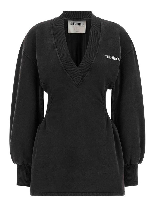 The Attico Robe Au Genou - Noir
